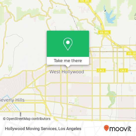 Hollywood Moving Services map