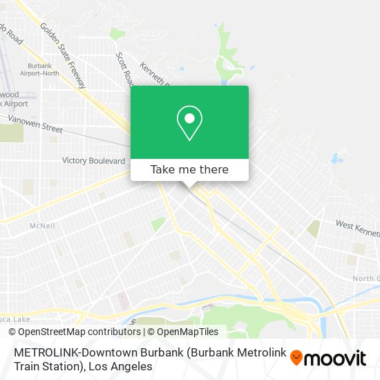 METROLINK-Downtown Burbank (Burbank Metrolink Train Station) map