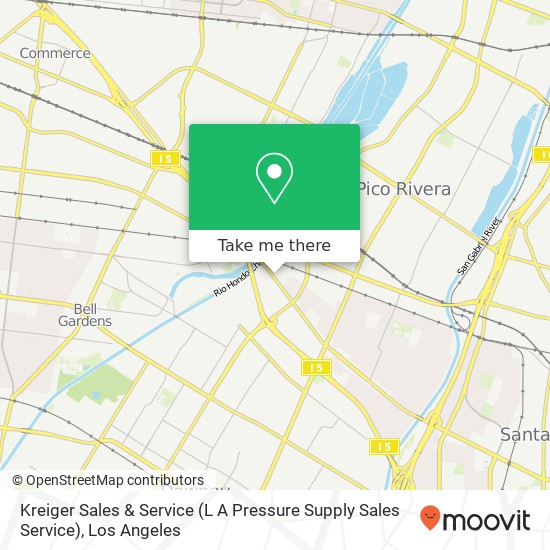 Kreiger Sales & Service (L A Pressure Supply Sales Service) map