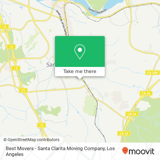 Best Movers - Santa Clarita Moving Company map