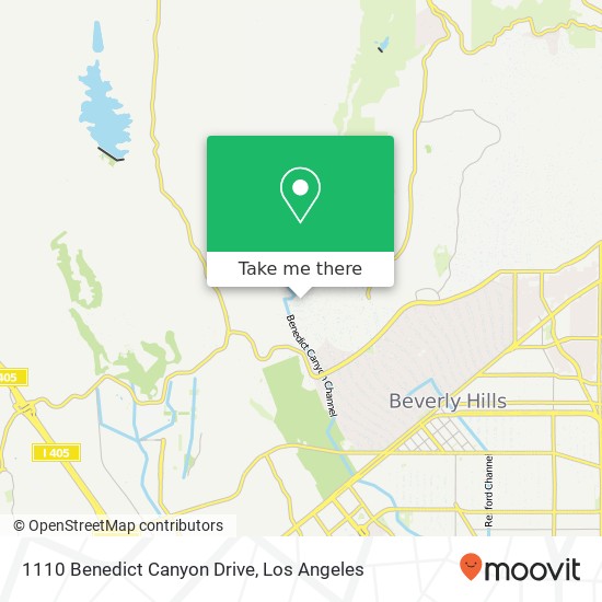 1110 Benedict Canyon Drive map