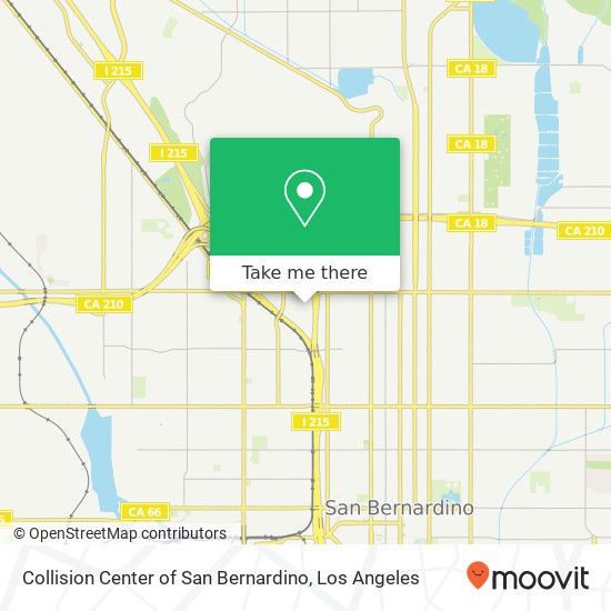 Mapa de Collision Center of San Bernardino