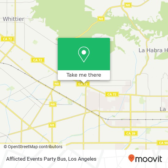Afflicted Events Party Bus map