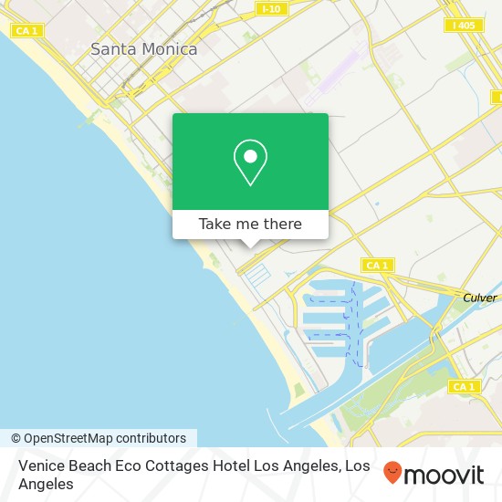 Mapa de Venice Beach Eco Cottages Hotel Los Angeles