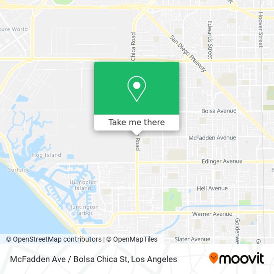 Mapa de McFadden Ave / Bolsa Chica St