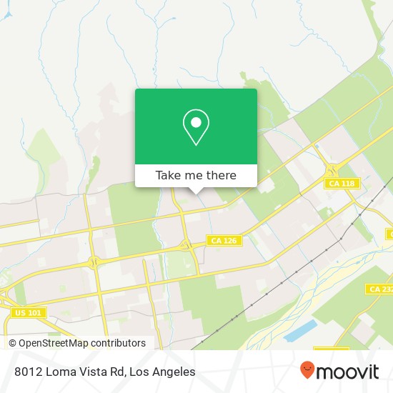 8012 Loma Vista Rd map