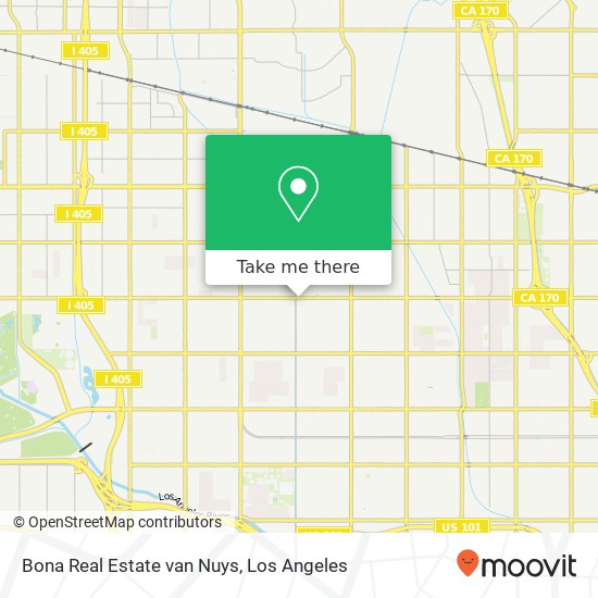 Bona Real Estate van Nuys map