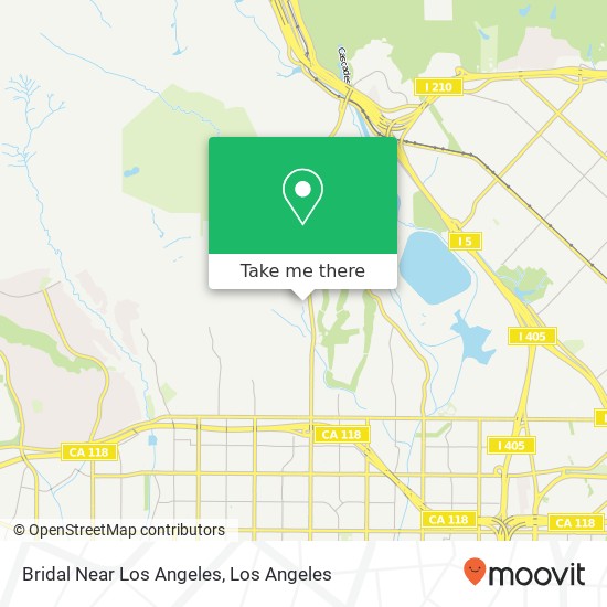 Bridal Near Los Angeles map