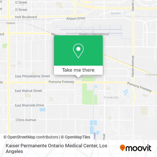 Kaiser Permanente Ontario Medical Center map