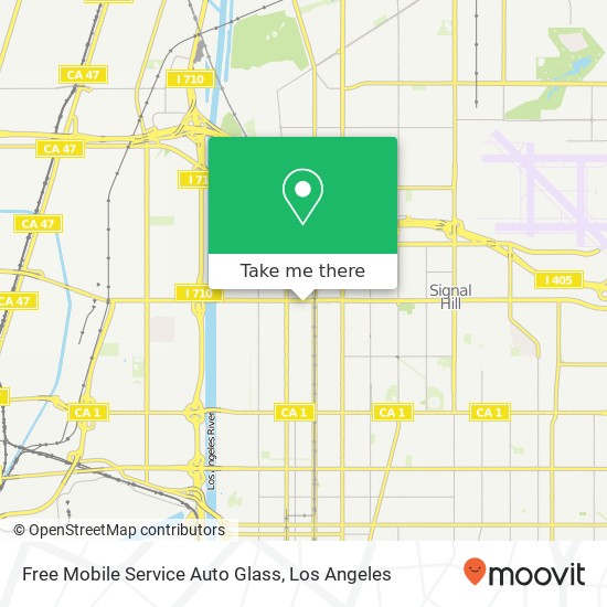 Mapa de Free Mobile Service Auto Glass