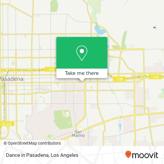 Dance in Pasadena map