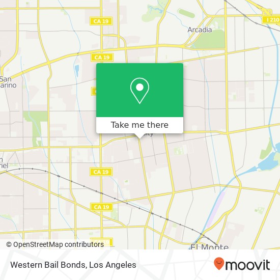 Western Bail Bonds map