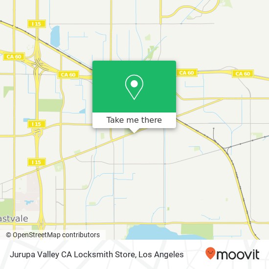 Mapa de Jurupa Valley CA Locksmith Store