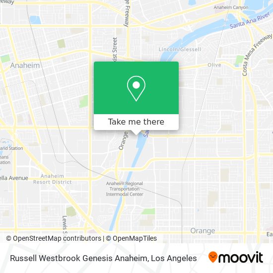 Mapa de Russell Westbrook Genesis Anaheim