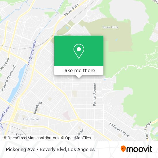 Mapa de Pickering Ave / Beverly Blvd