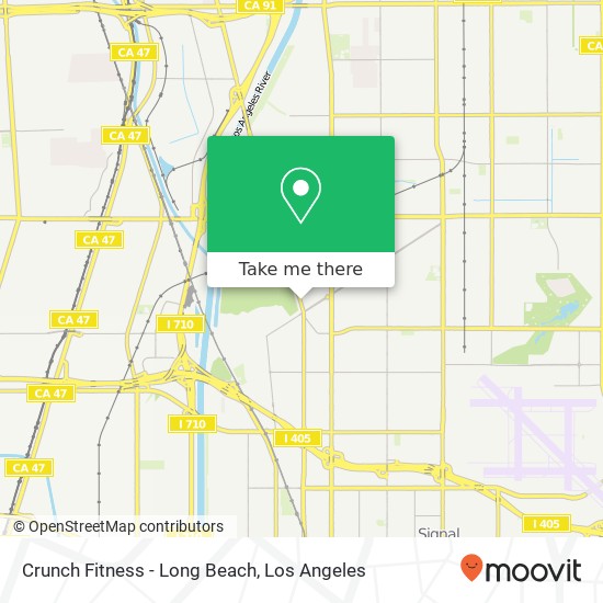 Crunch Fitness - Long Beach map