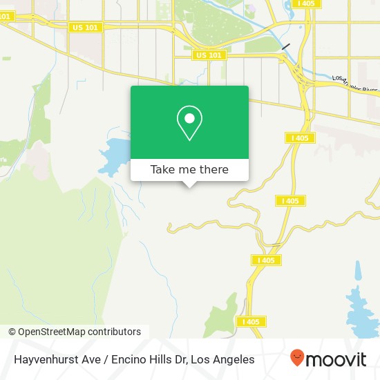 Mapa de Hayvenhurst Ave / Encino Hills Dr