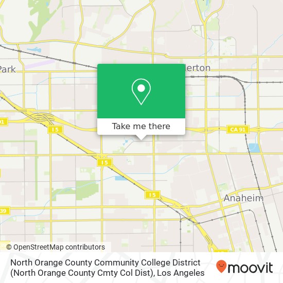 North Orange County Community College District (North Orange County Cmty Col Dist) map