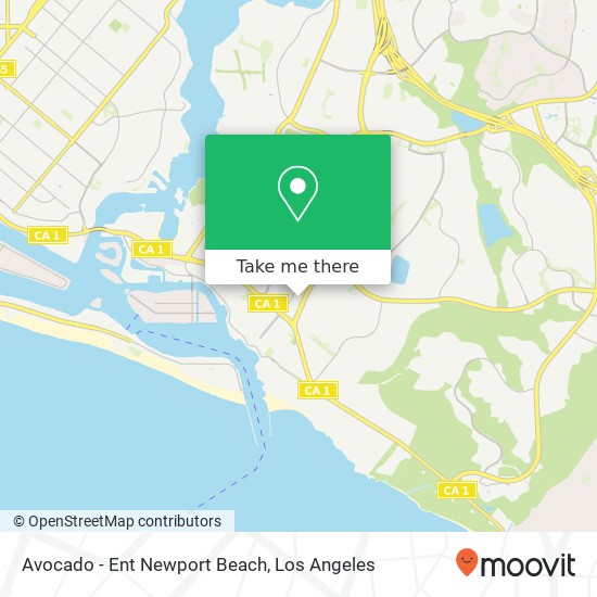 Avocado - Ent Newport Beach map