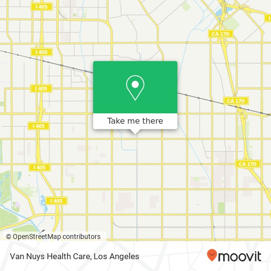 Van Nuys Health Care map