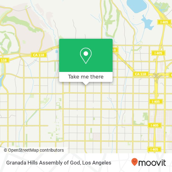 Mapa de Granada Hills Assembly of God