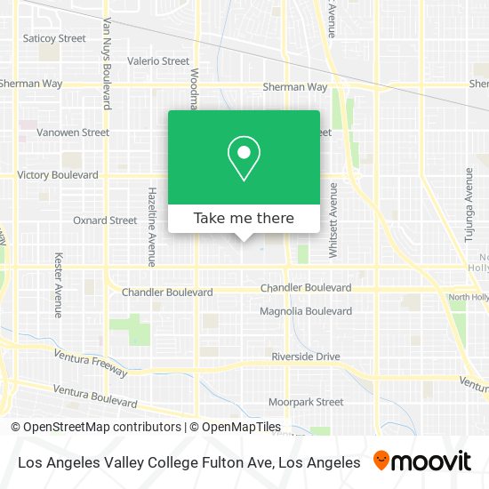 Los Angeles Valley College Fulton Ave map