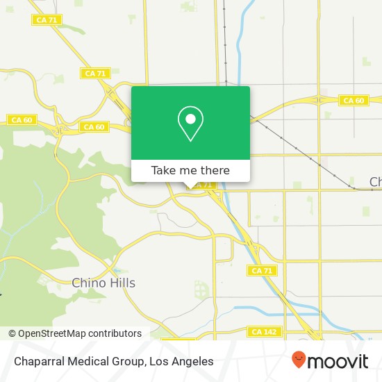 Mapa de Chaparral Medical Group