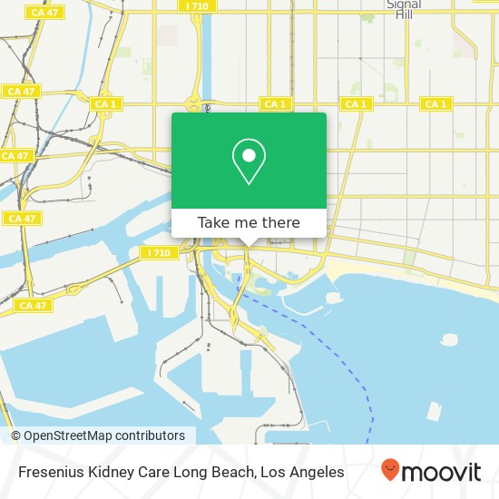 Mapa de Fresenius Kidney Care Long Beach