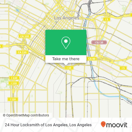 24 Hour Locksmith of Los Angeles map