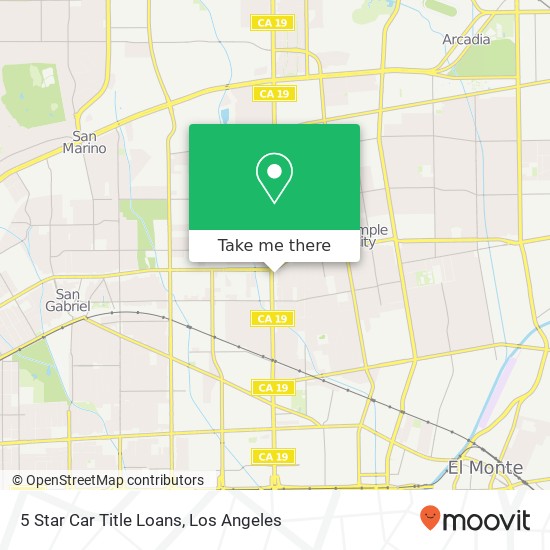 5 Star Car Title Loans map