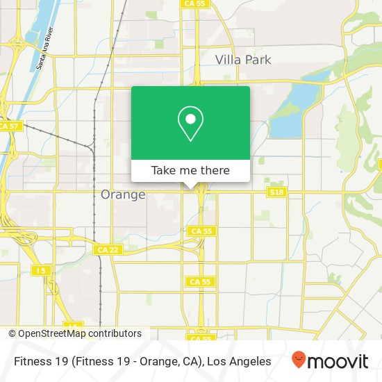 Fitness 19 (Fitness 19 - Orange, CA) map