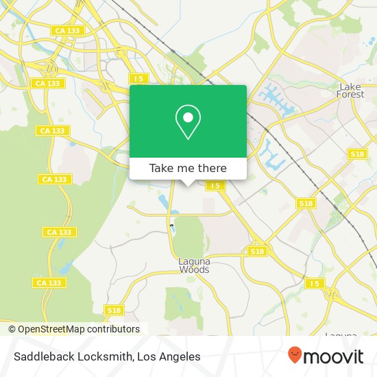 Mapa de Saddleback Locksmith