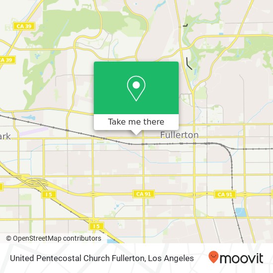 United Pentecostal Church Fullerton map