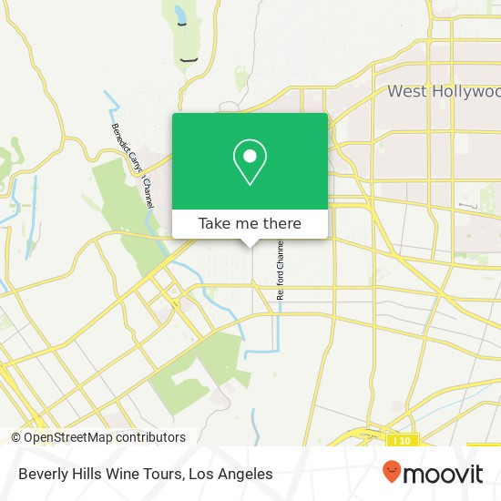 Mapa de Beverly Hills Wine Tours