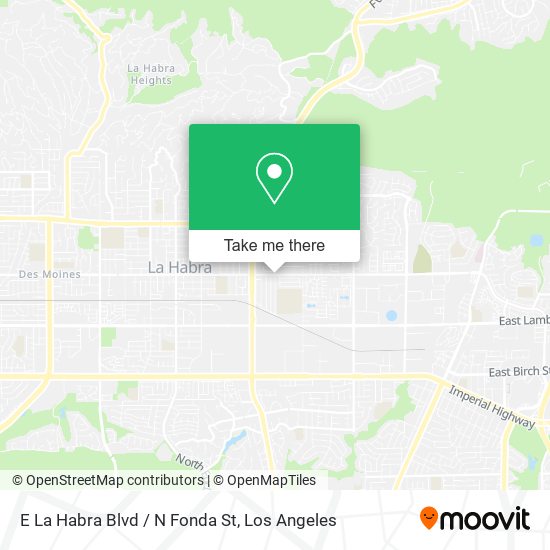 Mapa de E La Habra Blvd / N Fonda St
