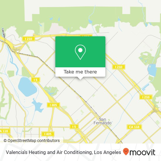 Valencia's Heating and Air Conditioning map