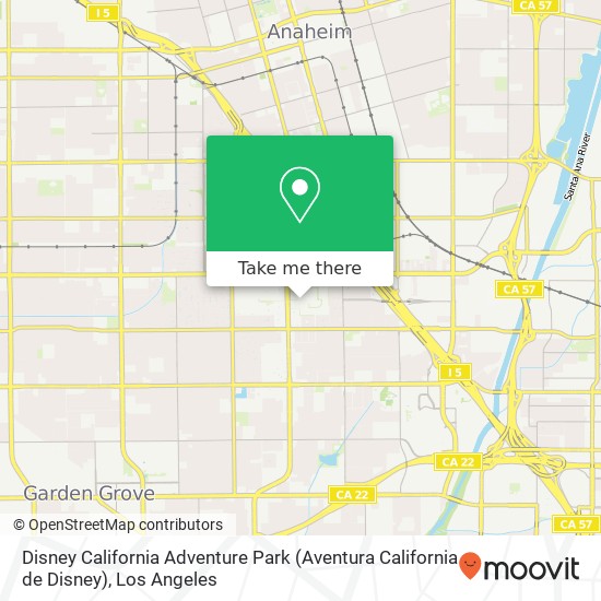 Disney California Adventure Park (Aventura California de Disney) map