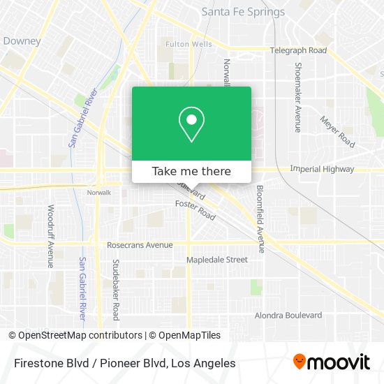 Firestone Blvd / Pioneer Blvd map