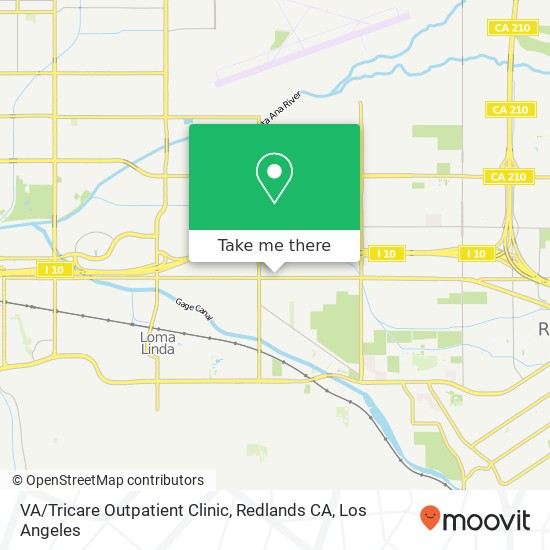 Mapa de VA / Tricare Outpatient Clinic, Redlands CA