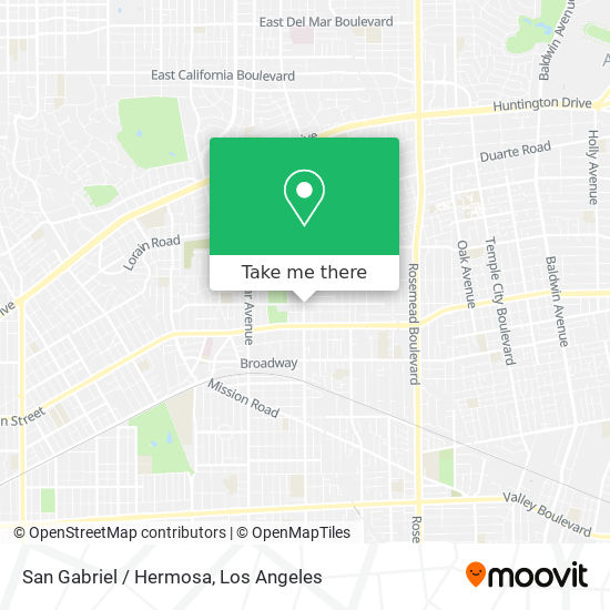San Gabriel / Hermosa map
