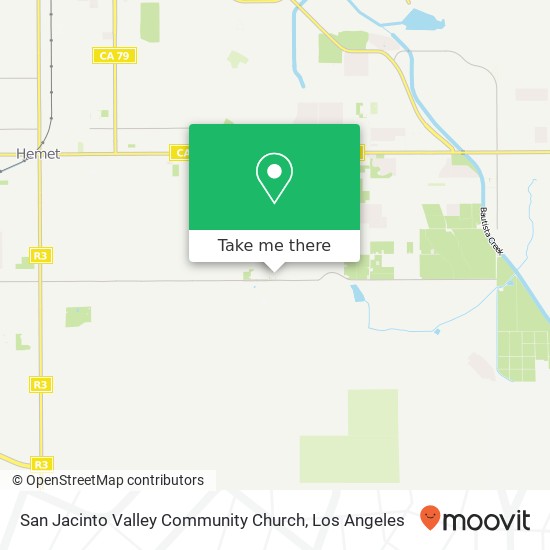 Mapa de San Jacinto Valley Community Church