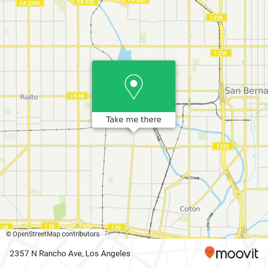 Mapa de 2357 N Rancho Ave