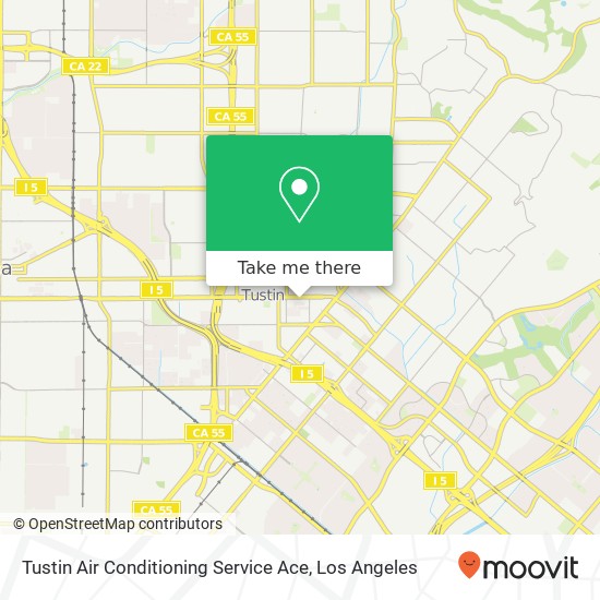 Tustin Air Conditioning Service Ace map