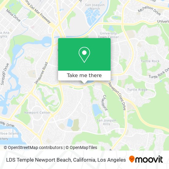 LDS Temple Newport Beach, California map
