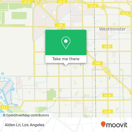 Alden Ln map