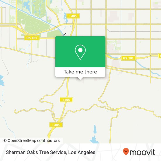 Sherman Oaks Tree Service map