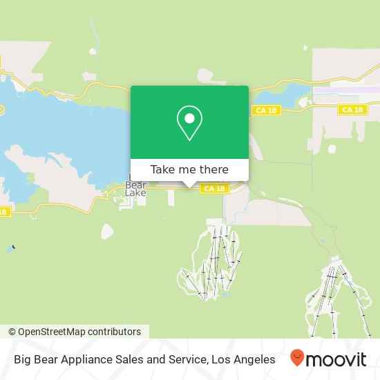 Big Bear Appliance Sales and Service map