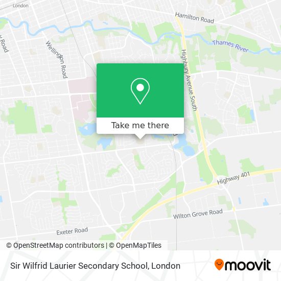 Sir Wilfrid Laurier Secondary School map