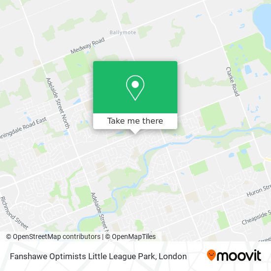 Fanshawe Optimists Little League Park map