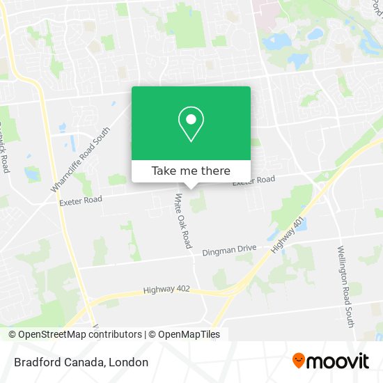 Bradford Canada map